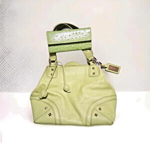 Pursuits  LME GREEN Leather Purse Shoulder Bag  Match Wallet